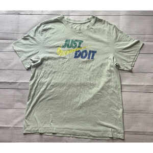 The Nike Tee Size XL SeaFoam Green Short Sleeve Just Do It Swoosh Colorful Logo